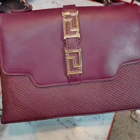 کیف چرم رنگ زرشکی نو