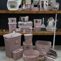 سرویس لیمون جهیزیه آکبند صورتی پاستیلی|ظروف نگهدارنده، پلاستیکی، یک‌بارمصرف|پرند, فاز ۶|دیوار