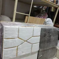 تخت یک نفره لمسه و چوب و فلز