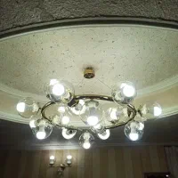 لوستر مدرن مولکولی همراه با دو عدد دیوار کوب