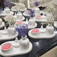 سنگ مصنوعی و شمع