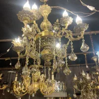 لوستر کریستال و دایکاست ۸شعله یاقوت|لوستر و چراغ آویز|اصفهان, بوستان ناژوان|دیوار