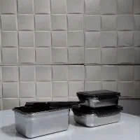 ظرف غذا استیل مربع