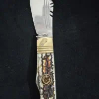 چاقو دنده ای دسته شاخ