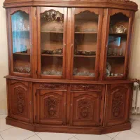 ویترین تمام چوب انتیک