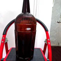 بطری شیشه ای قهوه ای رنگ پنج لیتری