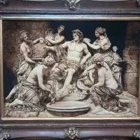 تابلو فرش دستباف تندیس خلقت آفرینش برجسته اعلا