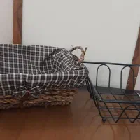 سبد حصیری و فلزی