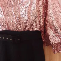 لباس مجلسی پولکی با کمربند تونیک ماکسی|لباس|گلبهار, شهر جدید گلبهار|دیوار