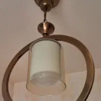 سه عدد لوستر فنری تک لامپ