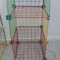 قفسه مشبک فلزی کتاب و وسایل|کتابخانه، شلف، قفسههای دیواری|سنقر, |دیوار