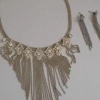 ست گردنبند. گوشواره استیل. رنگ ثابت. فقط ۱۰۰