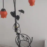 آباژور کاملا سالم میز  تلفن وزیرش جا گلدانی