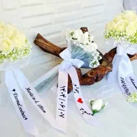 چاپ روبان دسته گل عروس، ماشین عروس،سربند،آشپزخانه