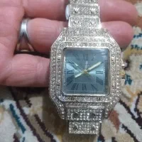 ساعت مچی زنانه بند نگینی cartier