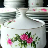 حراج ظروف و سرویس گلسرخی گل سرخی