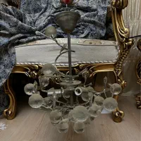 ۸ عدد لاله اصل چک و سه عدد لوستر برنز|لوستر و چراغ آویز|تبریز, |دیوار