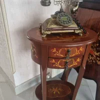 میز تلفن چوبی معرق