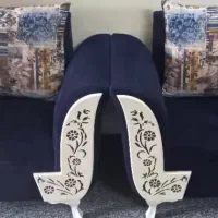 مبل هفت نفره مخمل سرمه ای