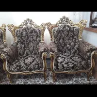 مبل سلطنتی ۷نفره با میز و ۲تا عسلی|مبلمان خانگی و میز عسلی|دهگلان, |دیوار