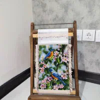 تابلو فرش سایز کوچک طرح نغمه بهار برجسته