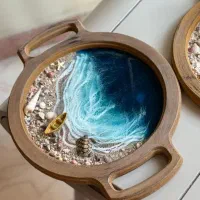 فروش جعبه سینی رزینی دریایی شمع