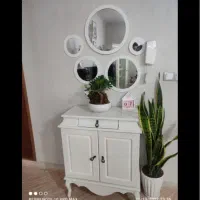 جاکفشی ومیز ارایش تخت سرویس چوب کامل