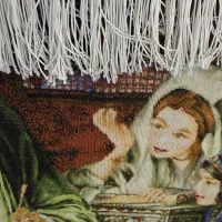 تابلو فرش دستباف پیرمرد فالگیر چله ابریشم ۱۰۰*۱۴۵|تابلو فرش|تهران, یوسفآباد|دیوار
