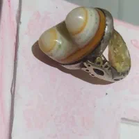 انگشتر باباقوری،یاقوت سرخ  سنگ راف شجر عقیق