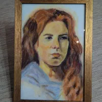 تابلو سیاه قلم/چهره با پاستل/طبیعت بی جان با ذغال