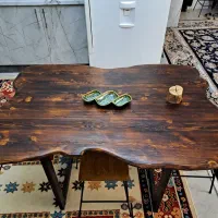 میز ناهار خوری و نیمکت فلزی ،چوبی