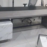 میز اداری لاکچری رنگ طوسی