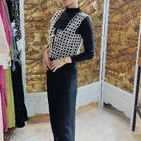 جلیقه مروارید بافی کاملا کار دست