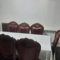 میز ناهار خوری ۸ نفره وارداتی لاکچری با چرم طبیعی|میز و صندلی غذاخوری|تهران, مرزداران|دیوار
