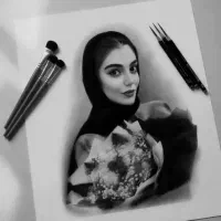 سفارش نقاشی چهره، طراحی چهره سیاه قلم|تابلو، نقاشی، عکس|تهران, فاطمی|دیوار