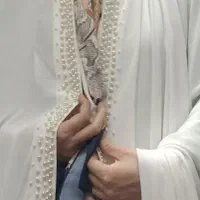 چادر عقد جواهردوزی شده شیری رنگ
