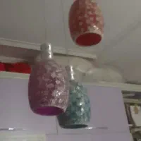 لوستر ۳ شاخه چینی رنگی