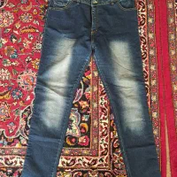 شلوار لی آبی درحدنوی نو قیمت 180 تومان