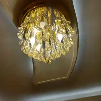 لوستر تمام کریستال ۸ شاخه با همراه دیوارکوب ست|لوستر و چراغ آویز|ری, فیروزآبادی|دیوار