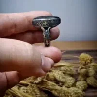 انگشتر حدید صینی(حکاکی حرز امام جواد)