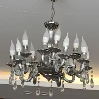 لوستر  ۱۵شاخه پذیرایی و لوستر سه شاخه ی آشپزخونه