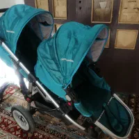 کالسکه دو قلو پیر گاردین اصلی و کریر|کالسکه و لوازم جانبی|جوانرود, |دیوار