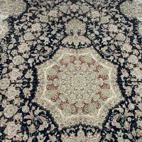 دوتا فرش نه متری ابریشم مصنوعی سالم سالم