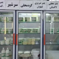 فروشنده اقا در مغازه لبنیاتی