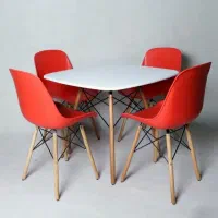 میزو صندلی گلاس پایه چوب ۵۵|میز و صندلی غذاخوری|سراوان, |دیوار