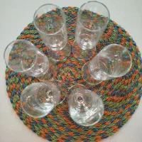 ست ۶ عدد گیلاس بلندوسینی مس قاشق وچنگال|ظروف سرو و پذیرایی|تهران, باغ فیض|دیوار