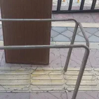 میز صفحه چوبی پایه فلزی مستطیل|میز و صندلی غذاخوری|آمل, |دیوار