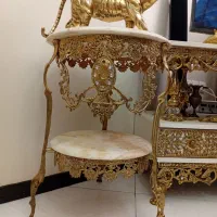 میزخاطره فرشته برنزی میزتلفن برنجی گلدان برنز