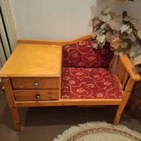 میز تلفن چوبی