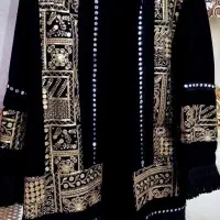 مانتو کتی تمام کارشده پولک وسوزن دوزی سنتی نونو